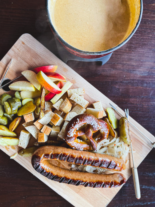 Fondue with dipping ingredients