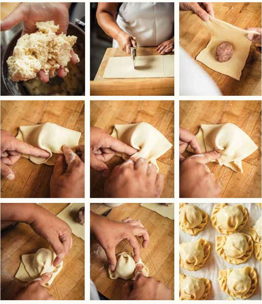 step by step photos of how to make Olympia Provisions pork rillettes hand pies