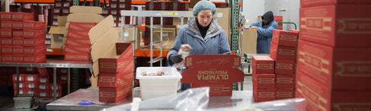charcuterie being packaged