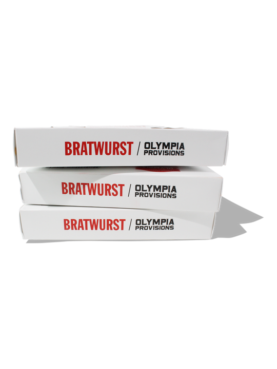 3 packs of olympia provisions bratwurst
