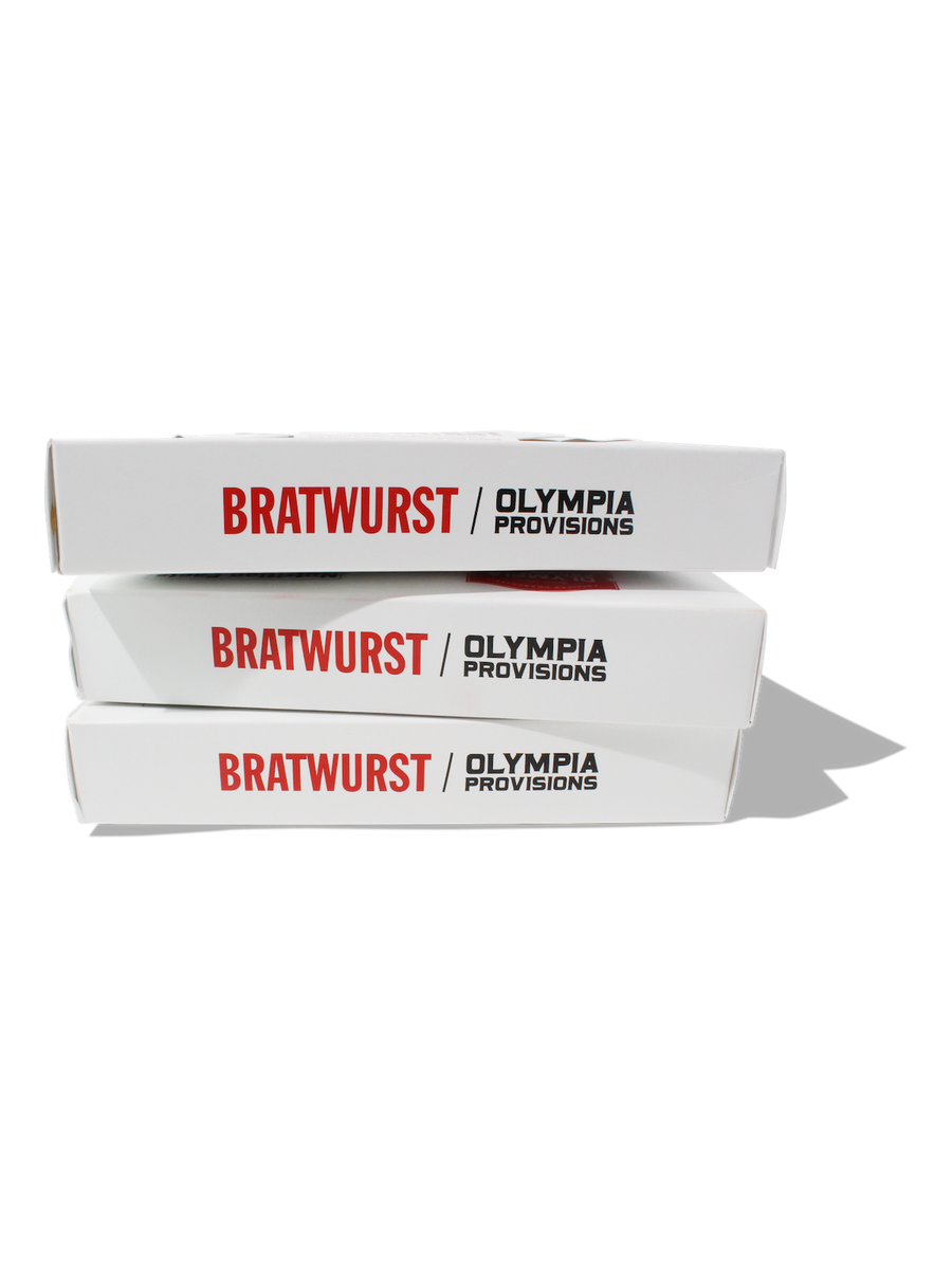 3 packs of olympia provisions bratwurst