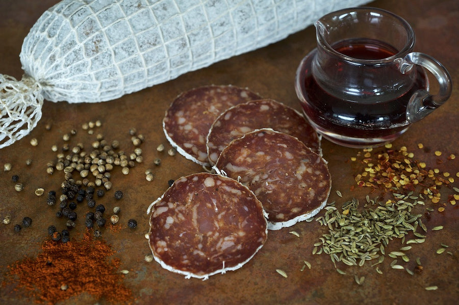 salami Capri sliced thick