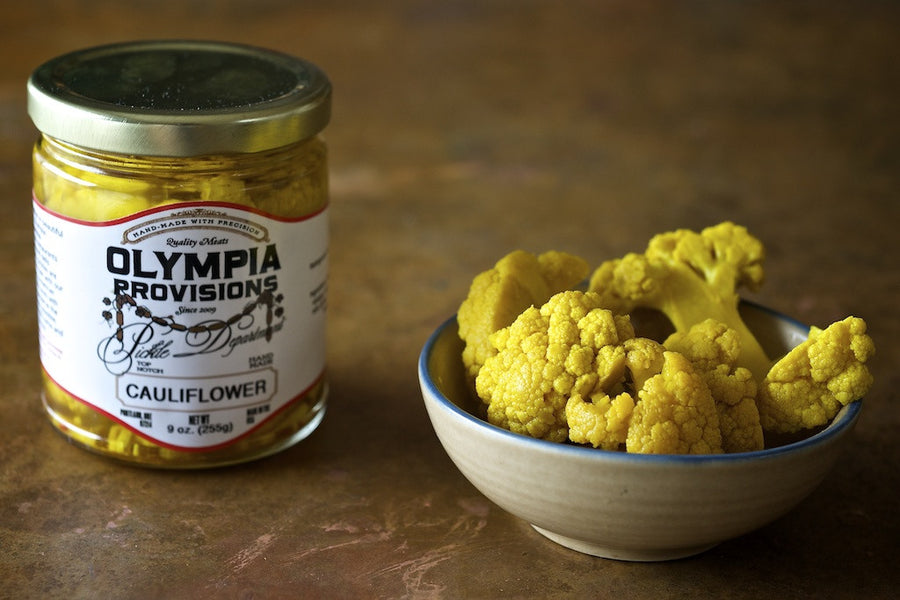 delicious turmeric pickled cauliflower available for delivery