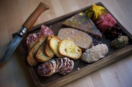 charcuterie board featuring Pate