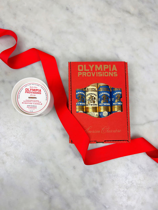 Olympia Provisions Farmers Network Sampler with Candle