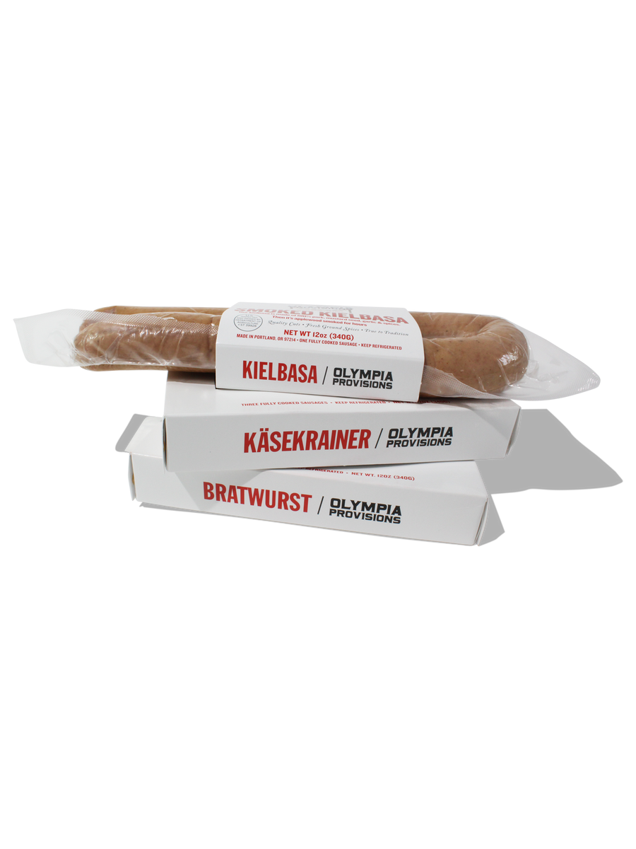 Packaging of Kielbasa, Kasekrainer and Bratwurst