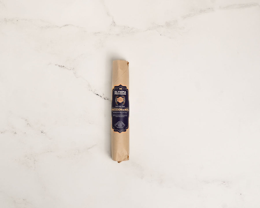 Salami on white background