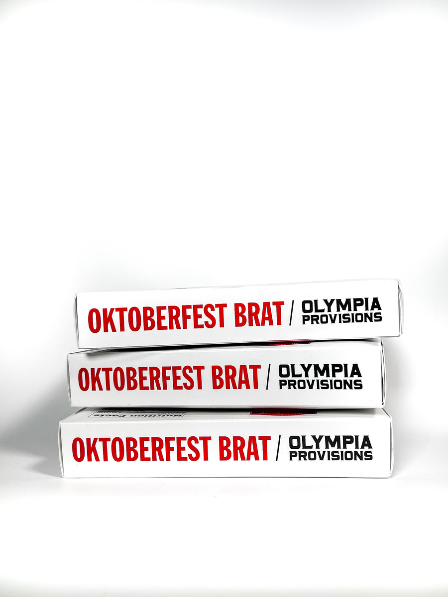3 packages of Oktoberfest Bratwurst