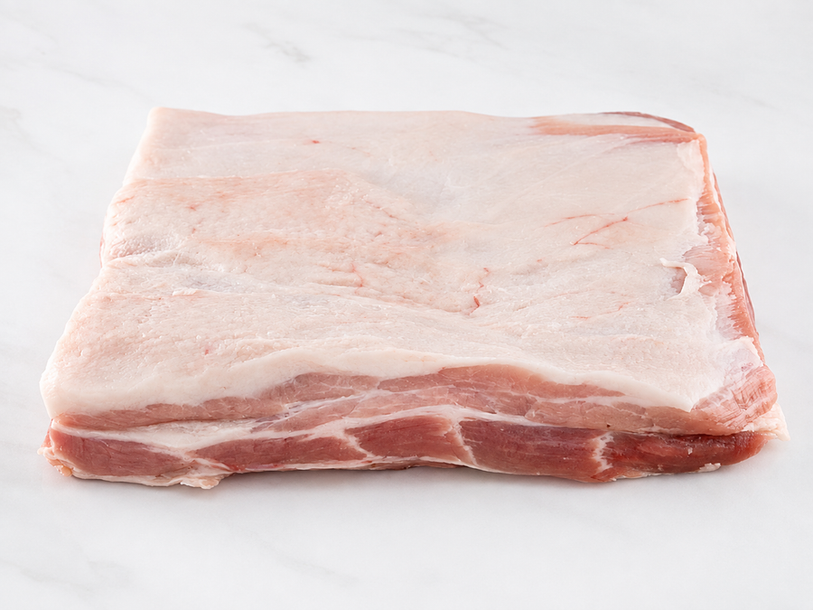 Pork Belly on White Counter
