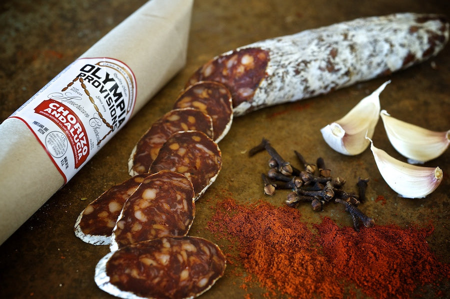 Olympia Provisions Chorizo with spices on board