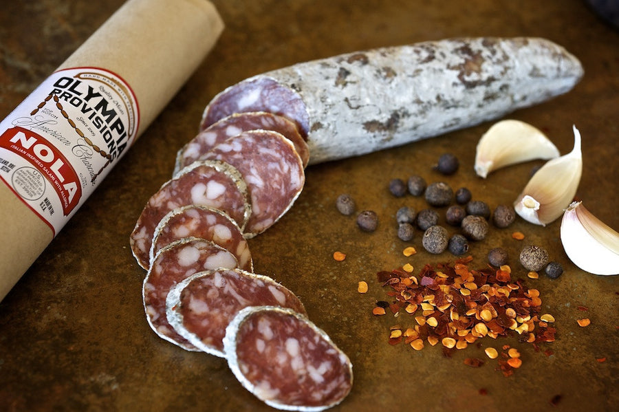 Nola salami with spices