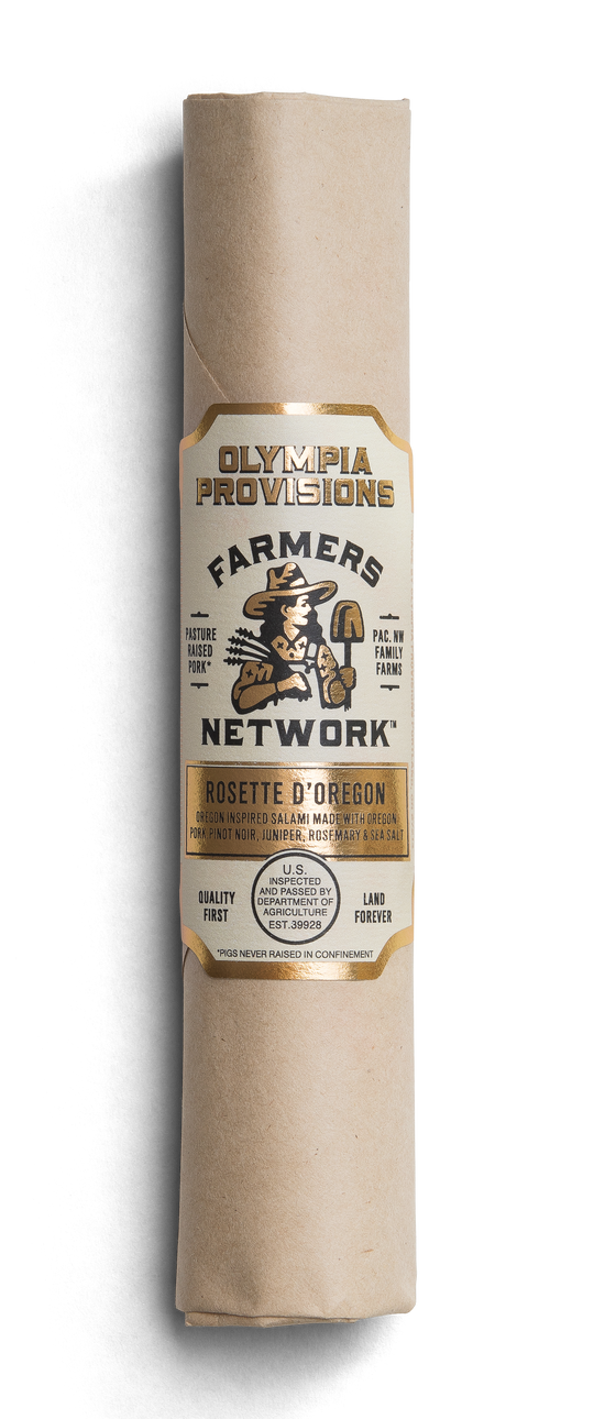 photo of the Rosete d'Oregon salami by the Olympia Provisions NW Farmer's Network